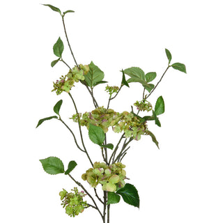 Faux Antique Green Mini Hydrangea Spray