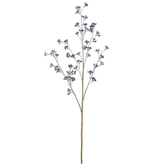 Artificial blue berry branch on a white background