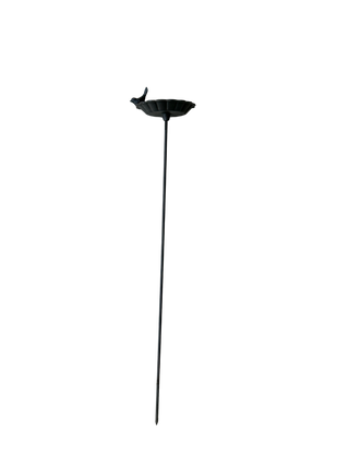 Black bird feeder on a white background
