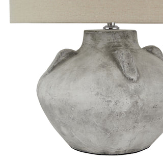 stone base lamp with handle details 