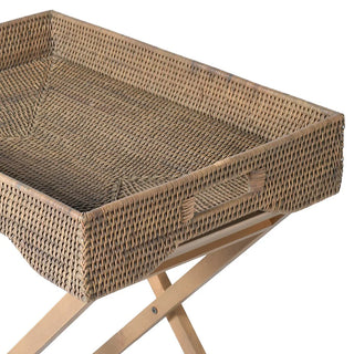 close up of rattan tray stock image 